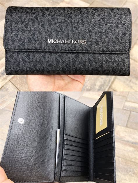 fake michael kors jet set wallet|michael kors zippered wallet.